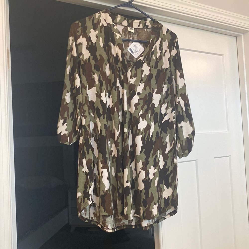 3/4 sleeve camo shirt